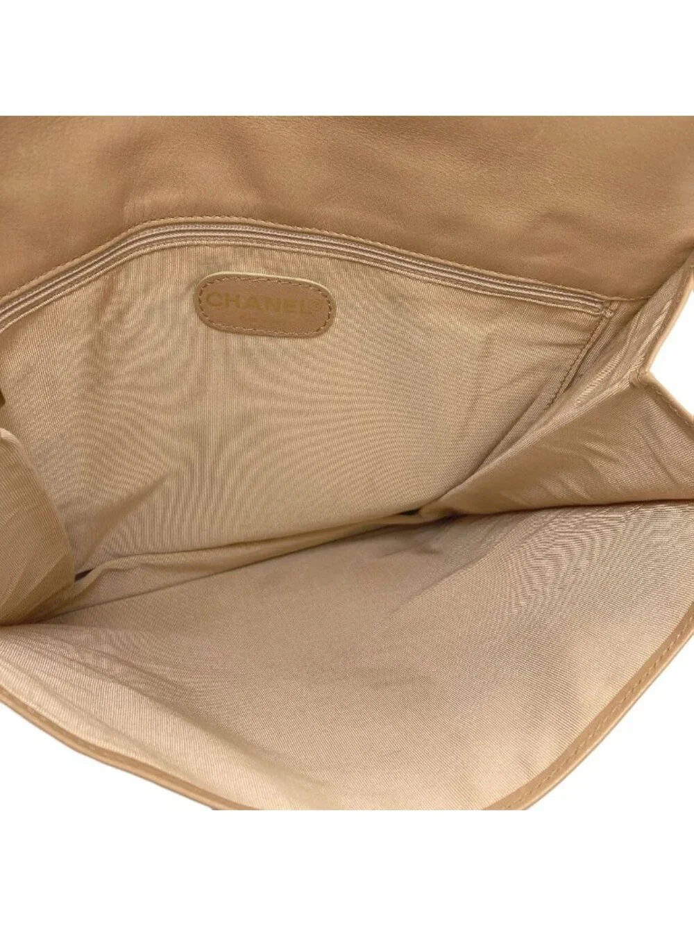 Chanel CC Logo Gold Tote Bag Lambskin